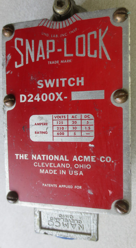 NAMCO D2400X SNAP-LOCK LIMIT SWITCH (EACH)