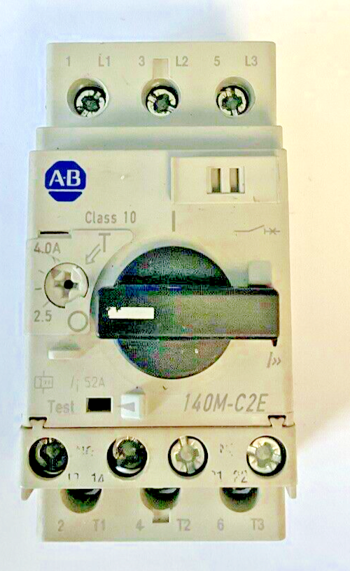 ALLEN BRADLEY 140M-C2E-B40 STARTER SER.C  W/ 140M-C-AFA11 SER.A AUX CONTACT