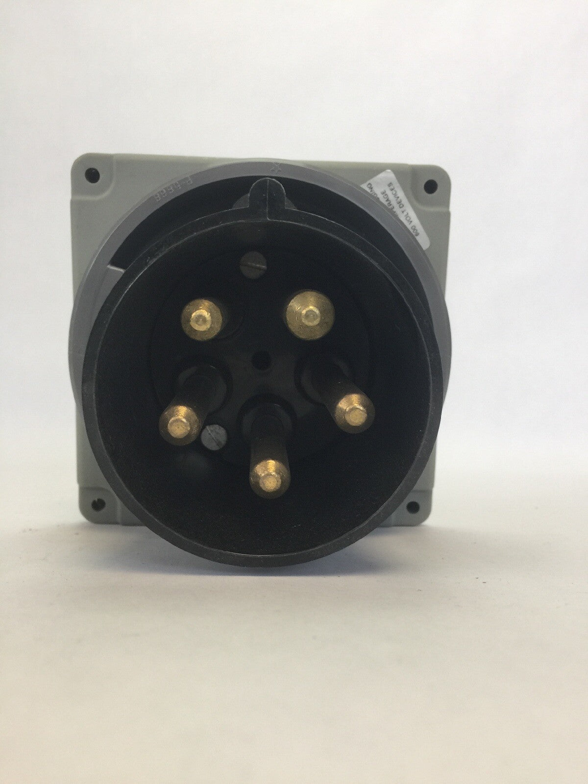 HUBBELL 4100B5W PIN & SLEEVE WATERTIGHT INLET 100A 600VAC 3 POLE 4 WIRE GROUNDIN