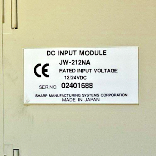 SHARP DC INPUT MODULE JW-212NA 12/24VDC