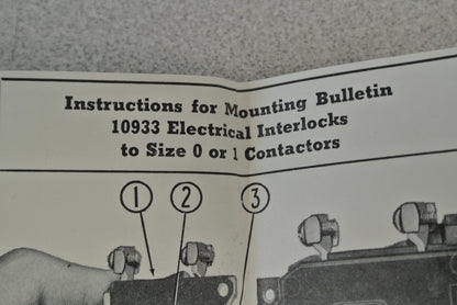 LOT of 3 CUTLER-HAMMER 10933H3 AUXILIARY CONTACT KIT / SIZE 1 / N.C. NEW SURPLUS