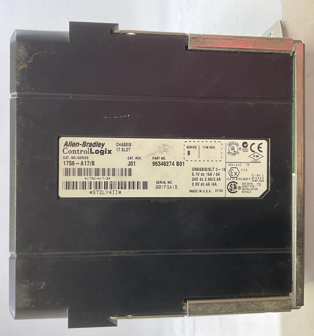ALLEN BRADLEY 1756-A17 SER B CAT REV J01 17 SLOT CHASSIS