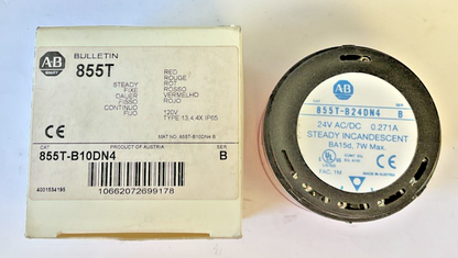 ALLEN BRADLEY 855T-B10DN4 STACK LIGHT RED SER.B 120V