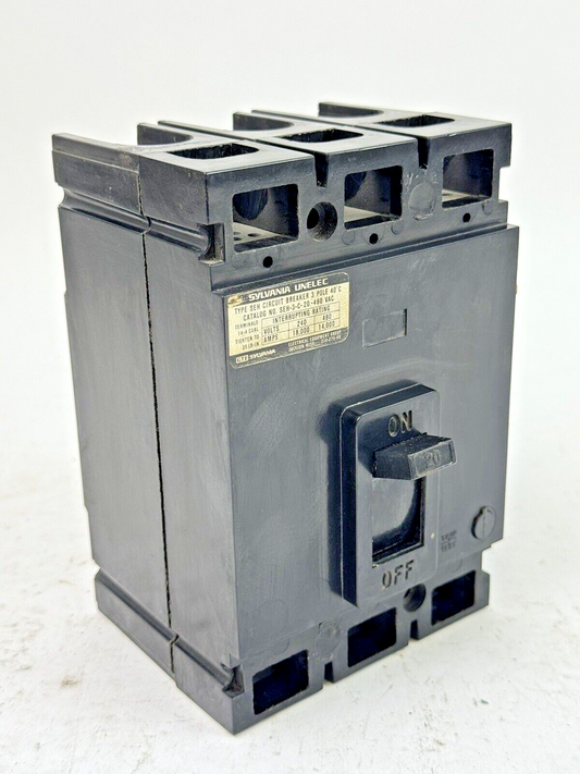 SYLVANIA / CHALLENGER - SEH-3-C-20 - CIRCUIT BREAKER - 20 A, 480 VAC, 3 POLE