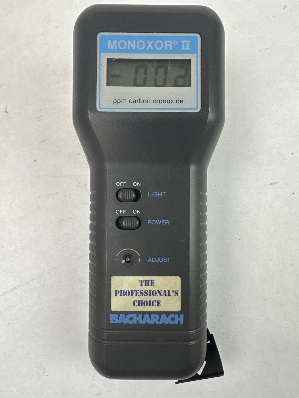 BACHARACH 19-7047 ELECRONIC GAS ANALYZER MONOXOR II ppm CARBON MONOXIDE