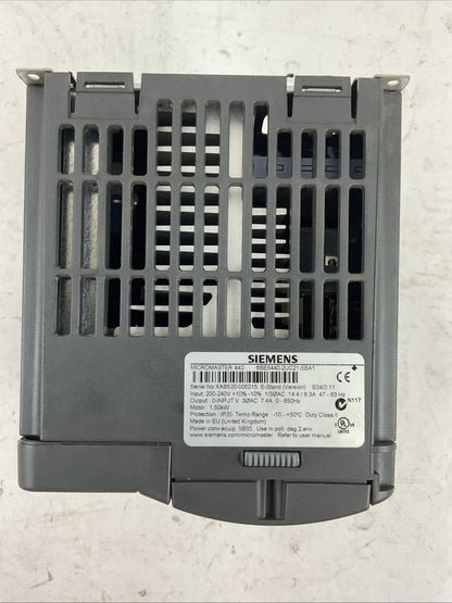 SIEMENS 1P 6SE6440-2UC21-5BA1 AC DRIVE MICROMASTER 440