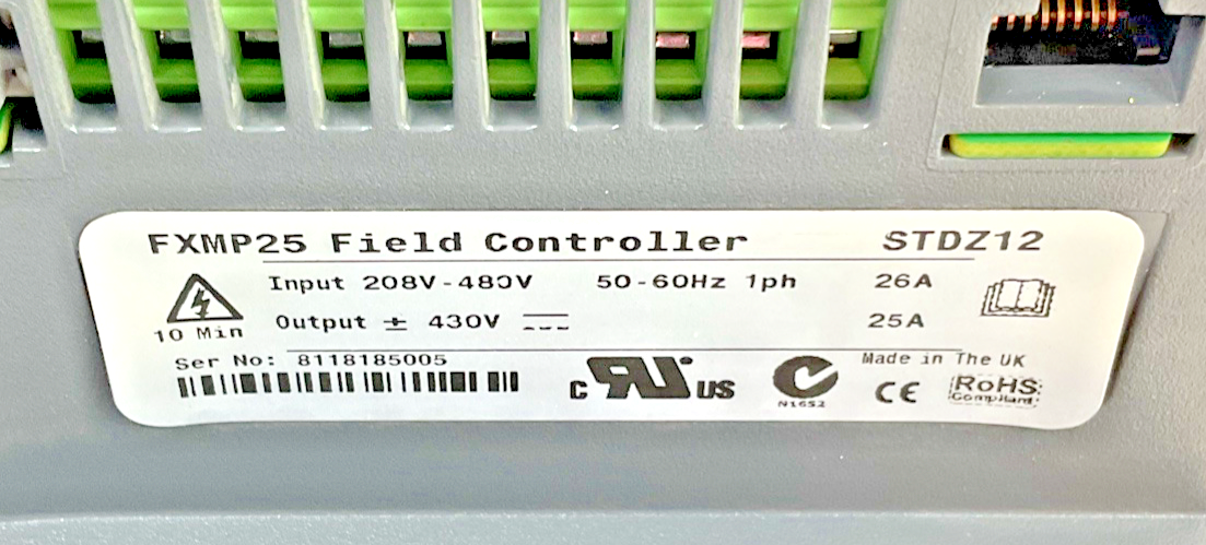 EMERSON FXMP25 CONTROL TECHNIQUES FIELD CONTROLLER 480V 50/60 1PH
