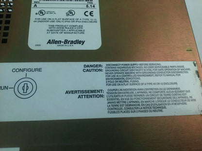 ALLEN BRADLEY 2711E-T10C6 SER. D REV. A  PANELVIEW 1000E TERMINAL FRN 5.14