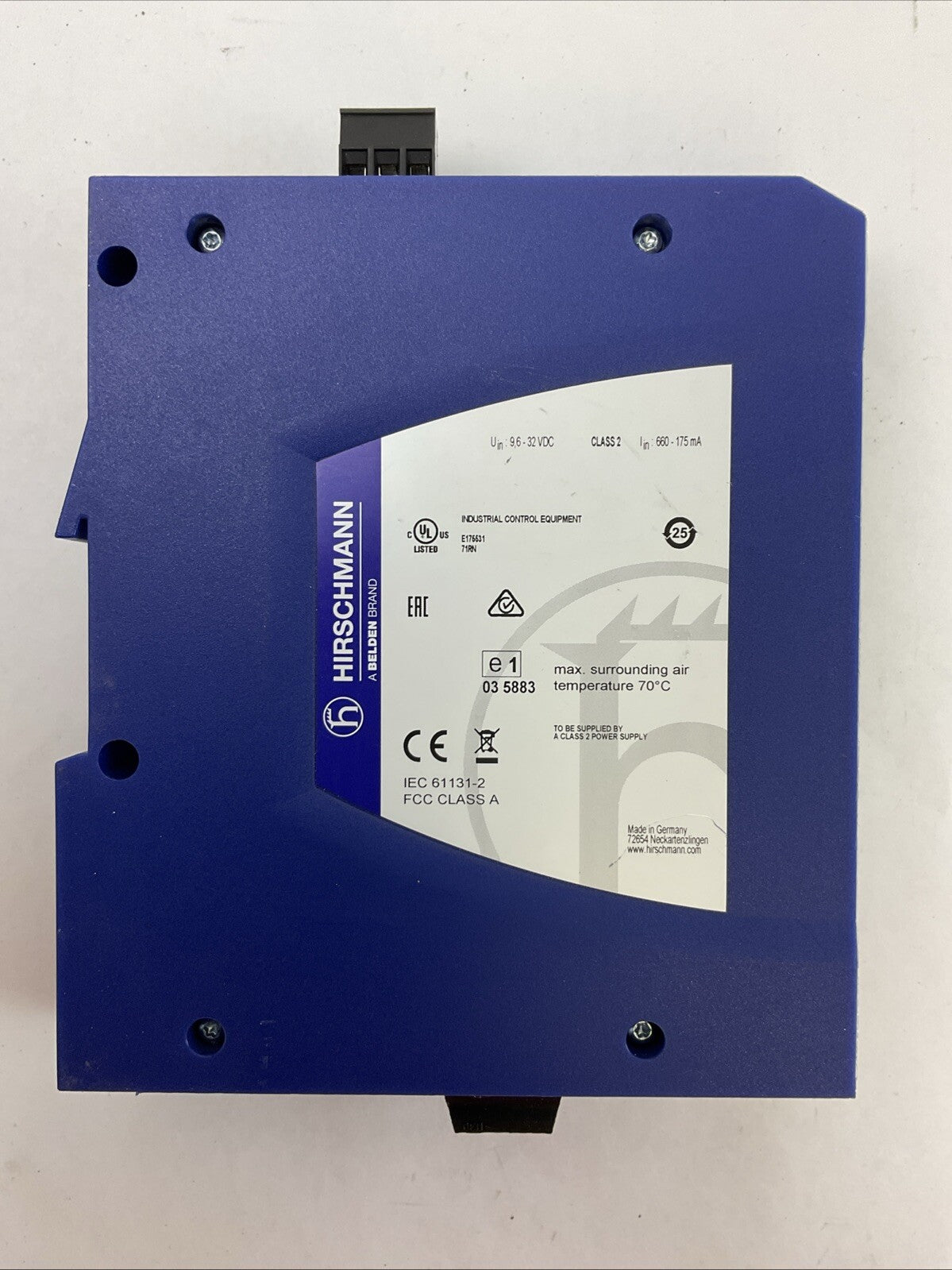 HIRSCHMANN SPIDER II 8TX/1FX EEC RAIL SWITCH 24VDC 8 PORT ETHERNET SWITCH
