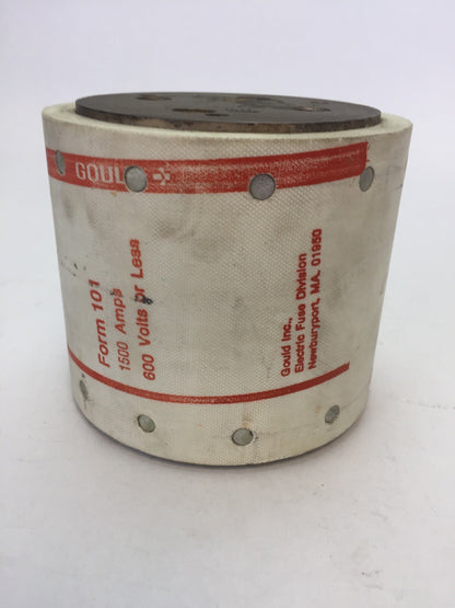 GOULD SHAWMUT AMPTRAP A60X1500 FUSE 1500 AMP 600 VOLTS TYPE 128 FORM 101