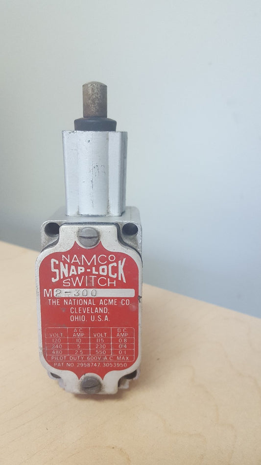 NAMCO SNAP-LOCK SWITCH M2-300, 120/240/480V, 10/5/2.5A.C.AMP, 600 VAC MAX, USED