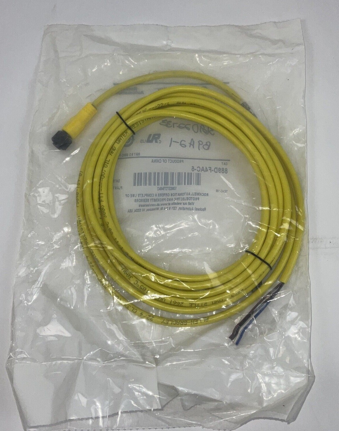 ALLEN BRADLEY 889-DF4AC-5 QD CORDSET SER.B 4 PIN DC MICRO