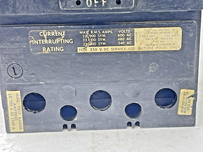 SQUARE D - KAP-36150 - CIRCUIT BREAKER - 150 AMP, 3 POLE, 600 VAC