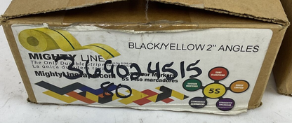 MIGHTY LINE BLACK/YELLOW FLOOR TAPE L SHAPE 2" QTY 176