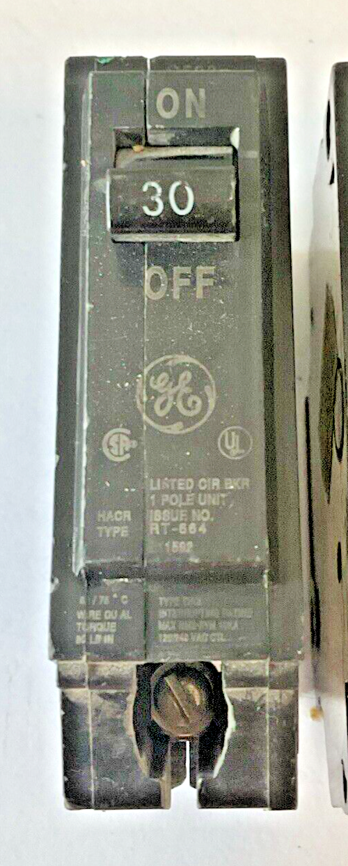 GENERAL ELECTRIC THQL1130 (2X), THQL1120 CIRCUIT BREAKER 120/240VAC**LOTOF3**