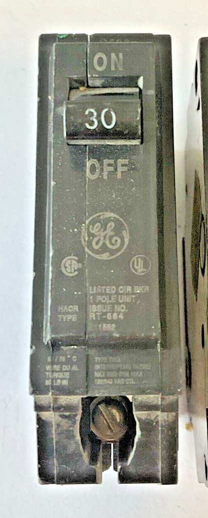 GENERAL ELECTRIC THQL1130 (2X), THQL1120 CIRCUIT BREAKER 120/240VAC**LOTOF3**