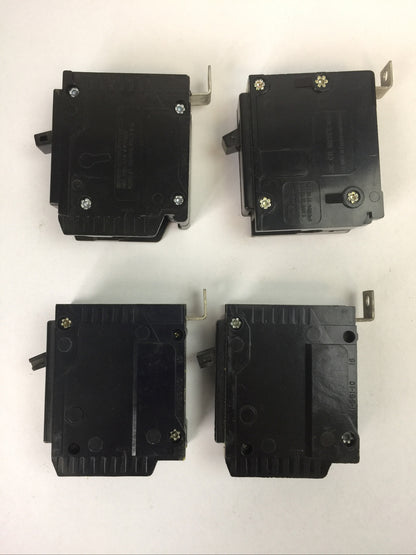CHALLENGER/SYLVANIA BQ1C015 CIRCUIT BREAKER 1POLE 15AMP 120/240VAC (LOT OF 4)