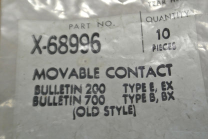 BAG of 10 / ALLEN-BRADLEY X-68996 MOVABLE CONTACT KIT / NEW SURPLUS