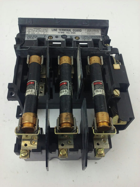 ALLEN BRADLEY 1494V-DS30 SER. A, FUSIBLE SWITCH, 3PH, 3P, 30A, 600V,1494V-FSR633