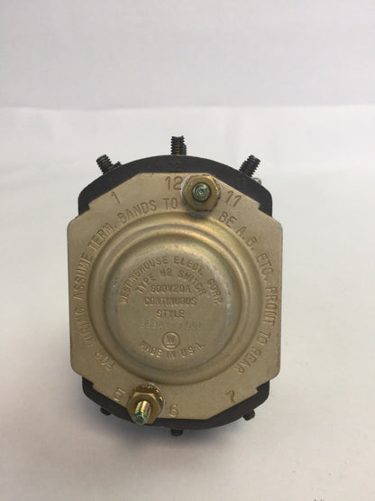 WESTINGHOUSE 663A277G01 TYPE W2 SWITCH 600V 20A ROTARY SWITCH NO HANDLE