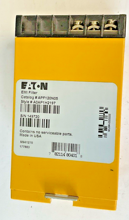 EATON APF120N05 AUTOMATION POWERLINE FILTER 120V 5A 50/60HZ