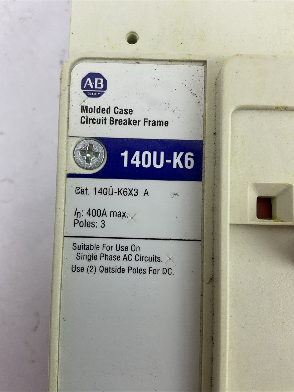 ALLEN BRADLEY 140U-K6L3-D40 (140U-K6X3 140U-KTL3-D40 140U-KRP3-D35)