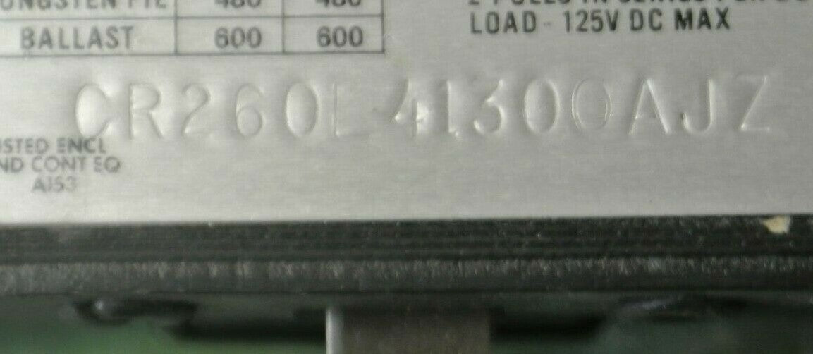 GENERAL ELECTRIC CR260L41300AJZ LIGHTING CONTACTOR / 110-120V COIL