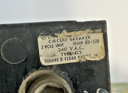 SQUARE D Q2-22150-AC CIRCUIT BREAKER 150A 2POLE 240VAC Q222150AC