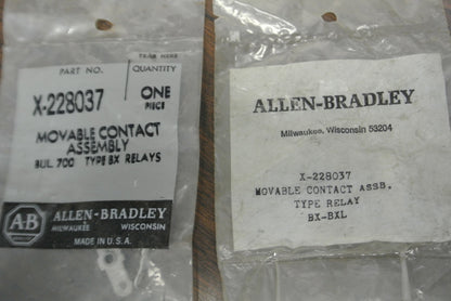 LOT of 5 / ALLEN-BRADLEY X-228037 MOVABLE CONTACT ASSEMBLY / BX, BXL / RELAY