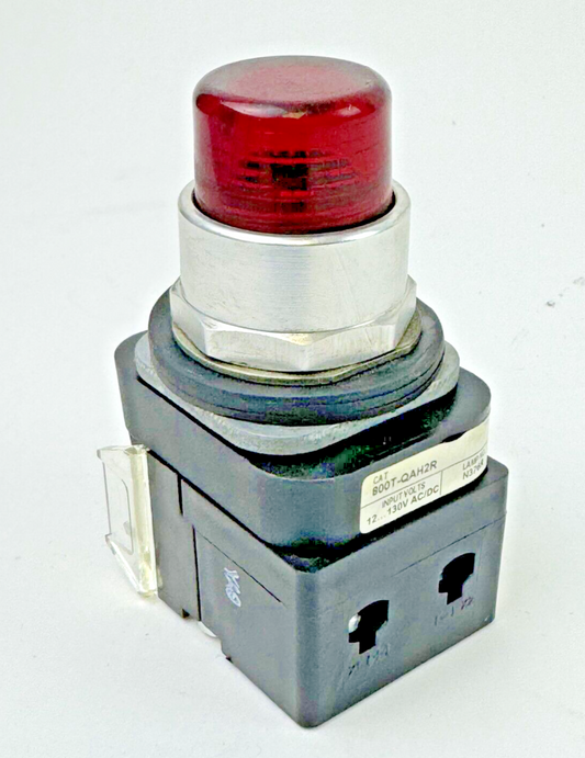 ALLEN-BRADLEY - 800T-QAH2R SER. U - RED ILLUMINATED PUSH BUTTON W/ BLOCK