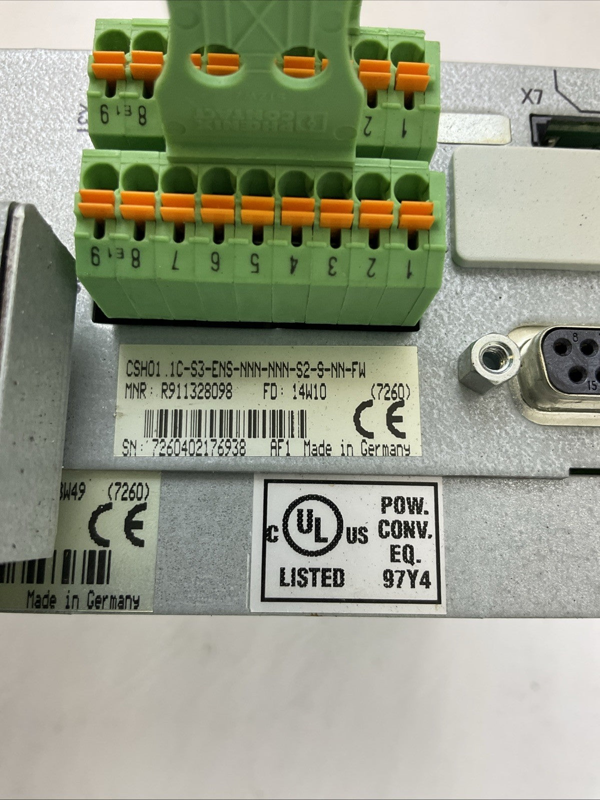 REXROTH CSH01.1C-S3-ENS-NNN-NNN-S2-S-NN-FW HCS02.1E-W0012-A-03-NNNN HAS05.1-007-