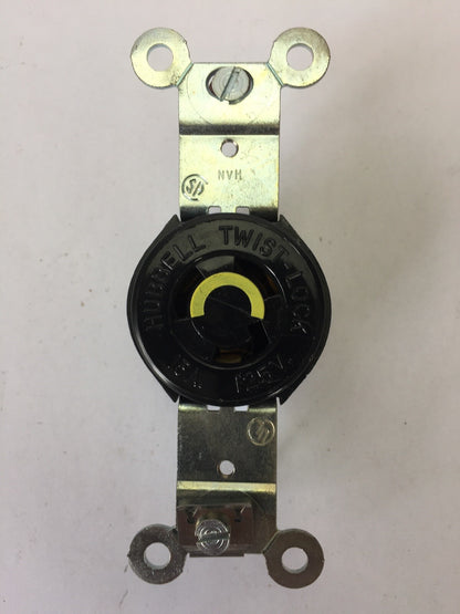 HUBBELL HBL4710 TWIST-LOCK SINGLE RECEPTACLE 15A 125V 2 POLE