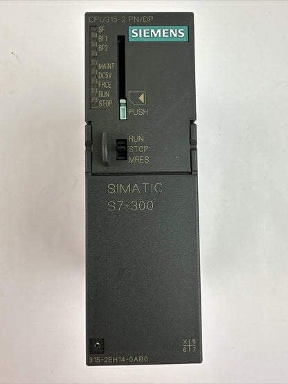 SIEMENS 1P 6ES7 315-2EH14-0AB0 SIMATIC S7-300 CPU 315-2 PN/DP 24VDC