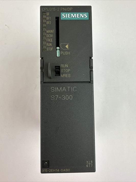 SIEMENS 1P 6ES7 315-2EH14-0AB0 SIMATIC S7-300 CPU 315-2 PN/DP 24VDC