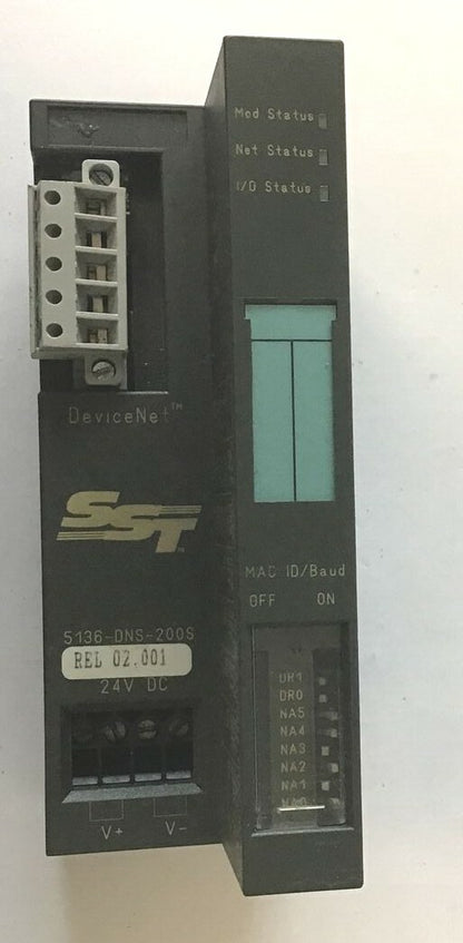 SIEMENS 5136-DNS-200S DEVICENET SST 24VDC MODULE REL 2.001