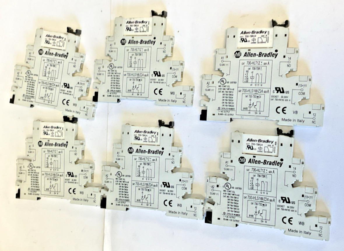 ALLEN BRADLEY 700-HLT1Z SOLID STATE RELAY SER.A W/700-TBR24 SER.A RELAY*LOTOF6*