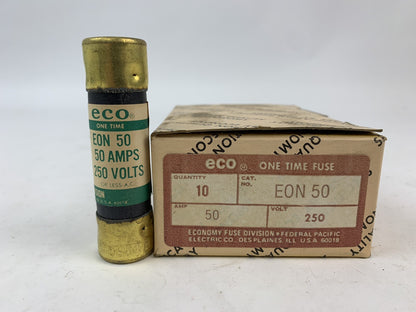 Economy Fuse One-Time EON 50 50A 250V Fuse "Lot of 10"