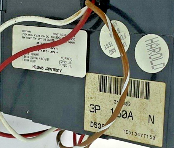 GE TED134YT150 CIRCUIT BREAKER 150A 480VAC 250VDC 3POLE