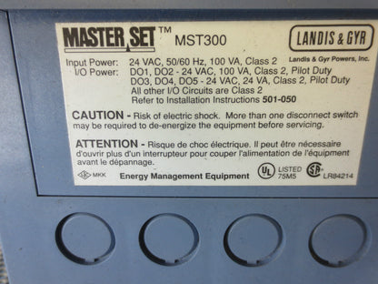 LANDIS & GYR MASTER-SET MST 300 HVAC CONTROLLER / BOARD / SWITCH / ASSEMBLY