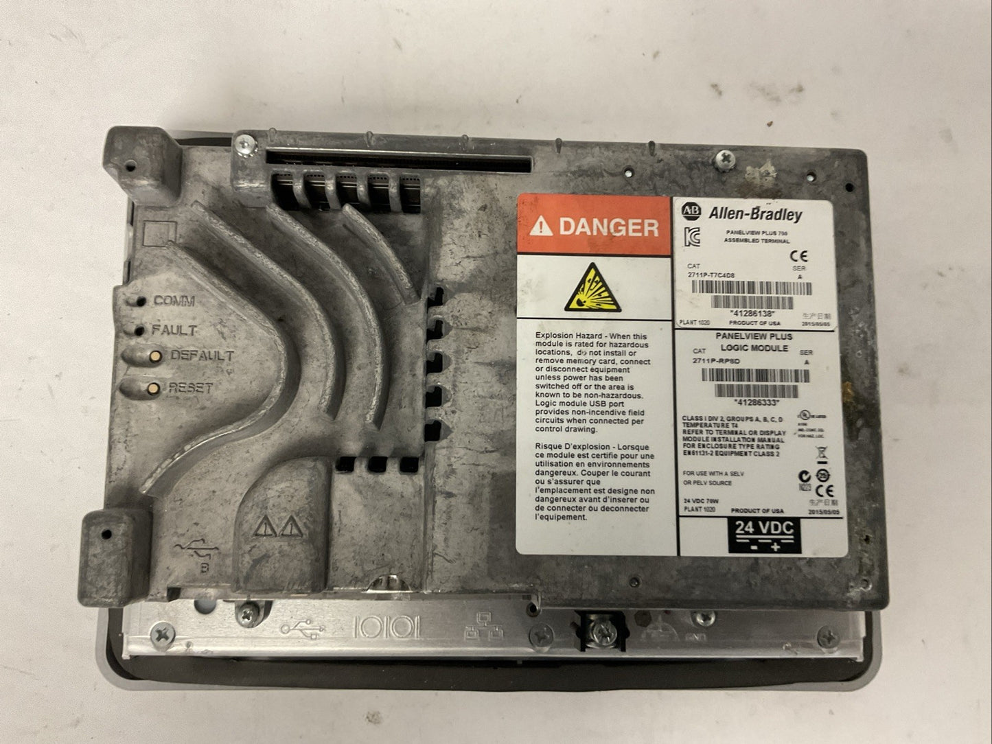 ALLEN BRADLEY 2711P-T7C4D8 SER A PANELVIEW PLUS 700 24VDC 2711P-RP8D SER A