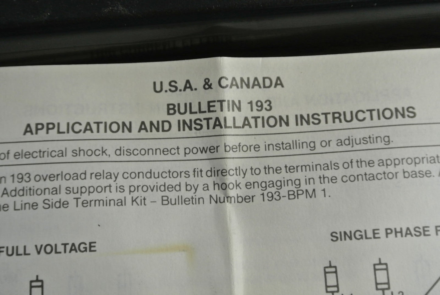 ALLEN-BRADLEY 193-BSC22 BIMETALLIC OVERLOAD RELAY 18A-22A - NEW SURPLUS