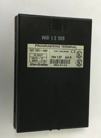 ALLEN BRADLEY 1201-HA2 PROGRAMMING TYPE1 ENCLOSURE FRN1.07 SER.B 12VDC 0.110A