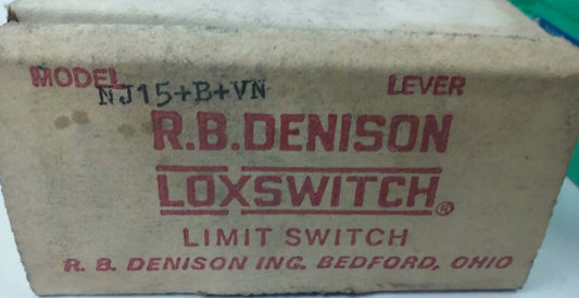R.B.DENISON NJ15+B+VN, PROXIMITY LIMIT SWITCH, BULLENTIN 900, NEW SURPLUS