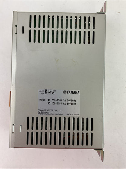 YAMAHA SR1-X-10 SINGLE AXIS ROBOT CONTROLLER 200-230/100-115VAC 3/6A 50/60HZ