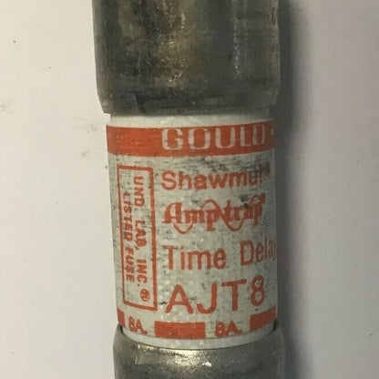 GOULD AJT8 FUSE 8A AMP-TRAP TIME DELAY 600VAC CLASS J****LOTF6****