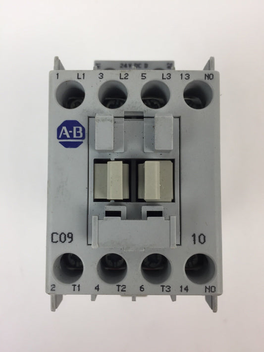 ALLEN BRADLEY 100-C09D*10 CONTACTOR 600VAC 25A COIL 24VDC