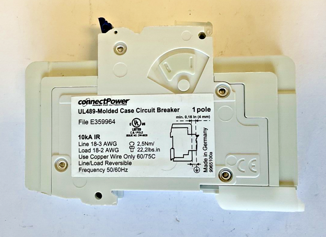 CONNECT POWER BR1C05AC CIRCUIT BREAKER C0.5 277VAC 10KA ***LOTOF3***