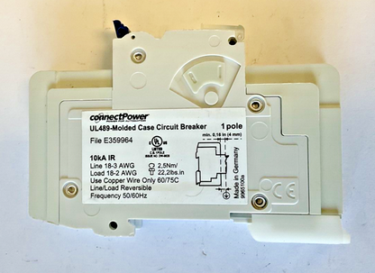 CONNECT POWER BR1C05AC CIRCUIT BREAKER C0.5 277VAC 10KA ***LOTOF3***