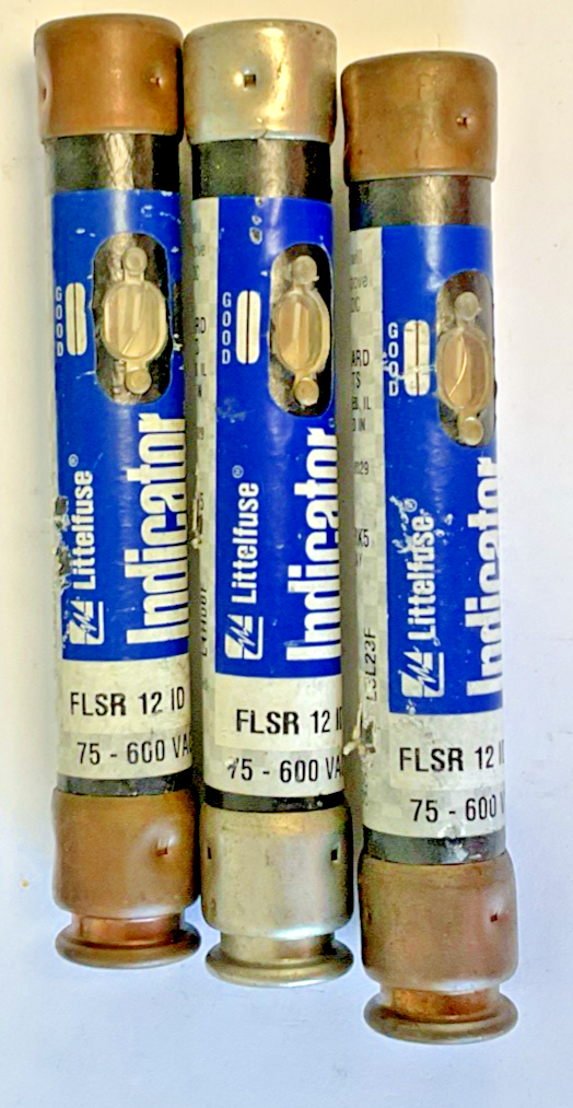 LITTELFUSE FLSR 12 ID INDICATOR FUSE 75-600VAC 12A ***LOTOF3***