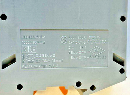 PHOENIX CONTACT TYP UKH 95 600V 200A TERMINAL BLOCK ***LOTOF3***